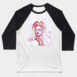 Joseph Addison Portrait | Joseph Addison Artwork | Line art Baseball T-Shirt